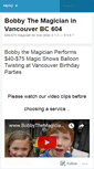 Mobile Screenshot of bobbythemagician.com