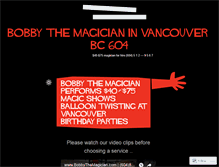 Tablet Screenshot of bobbythemagician.com